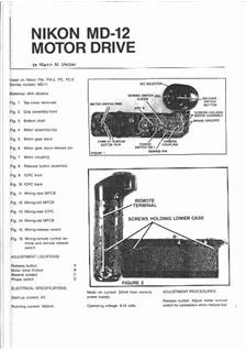 Nikon MD 12 manual. Camera Instructions.